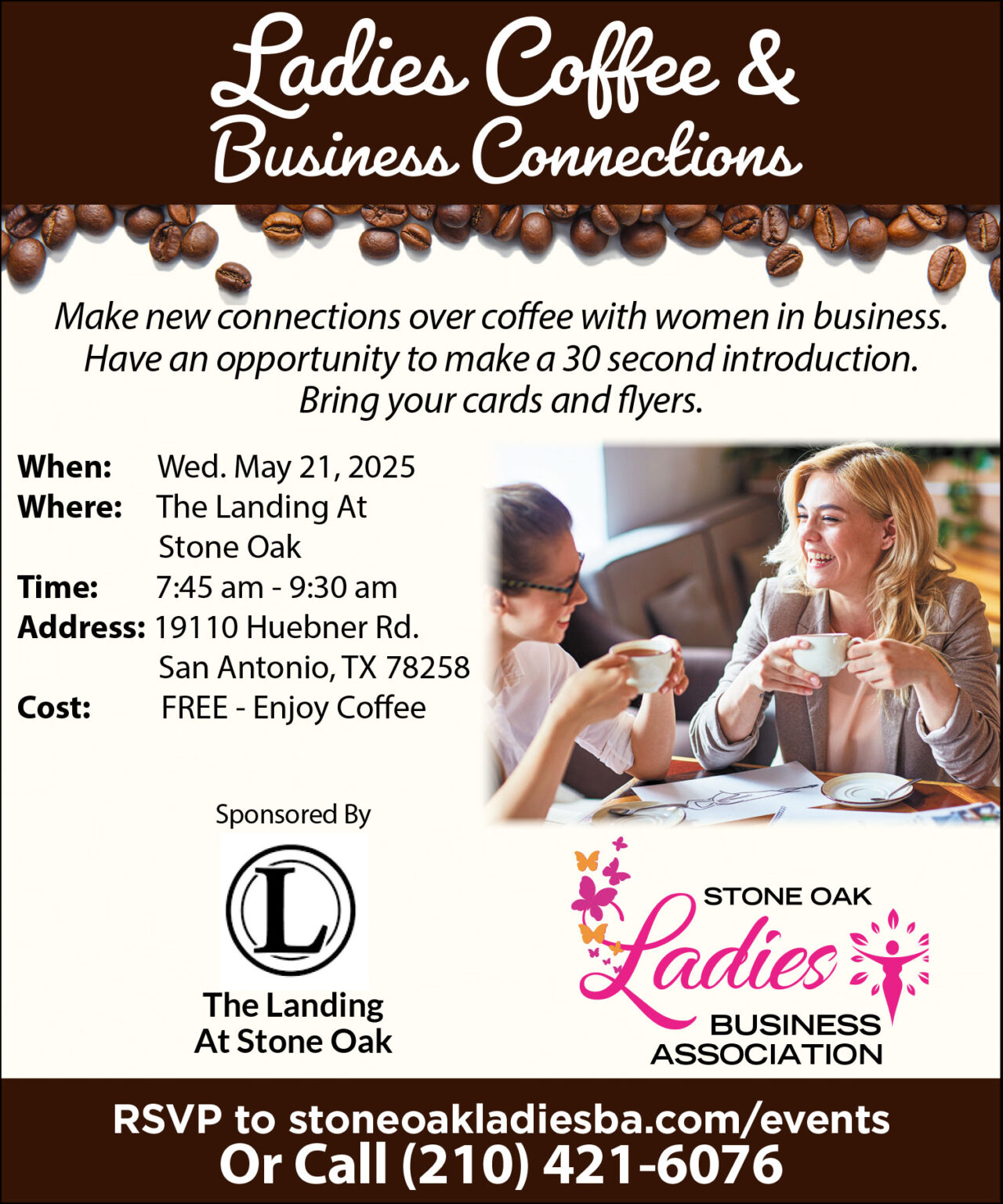 Stone Oak Ladies Business Association Coffee Connections May 2025