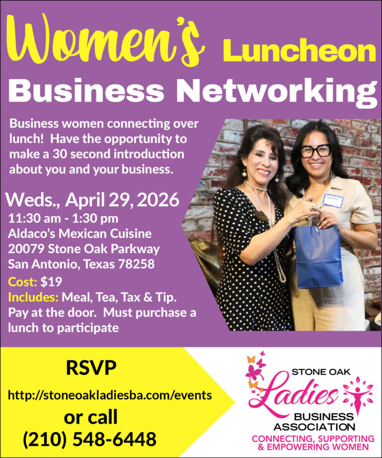 Stone Oak Ladies Business Association Luncheon April 2026